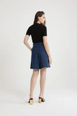 Bermuda en denim de coton