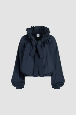 Blouse à manches bouffantes en coton bio