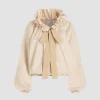 Blouse à manches bouffantes en coton bio