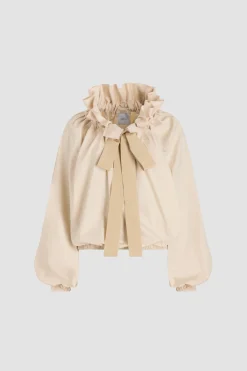 Blouse à manches bouffantes en coton bio