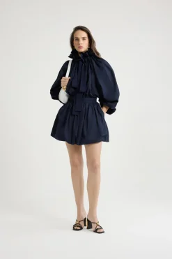 Blouse à manches bouffantes en coton bio