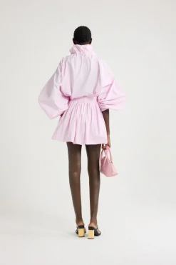 Blouse à manches bouffantes en coton bio