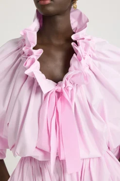 Blouse à manches bouffantes en coton bio