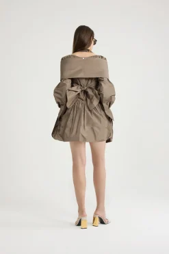 Blouse croisée en faille recyclée