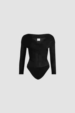 Body croisé en jersey stretch