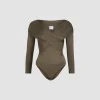 Body croisé en jersey stretch