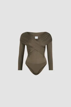 Body croisé en jersey stretch