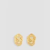 Boucles d'oreilles pièce doubles en laiton doré