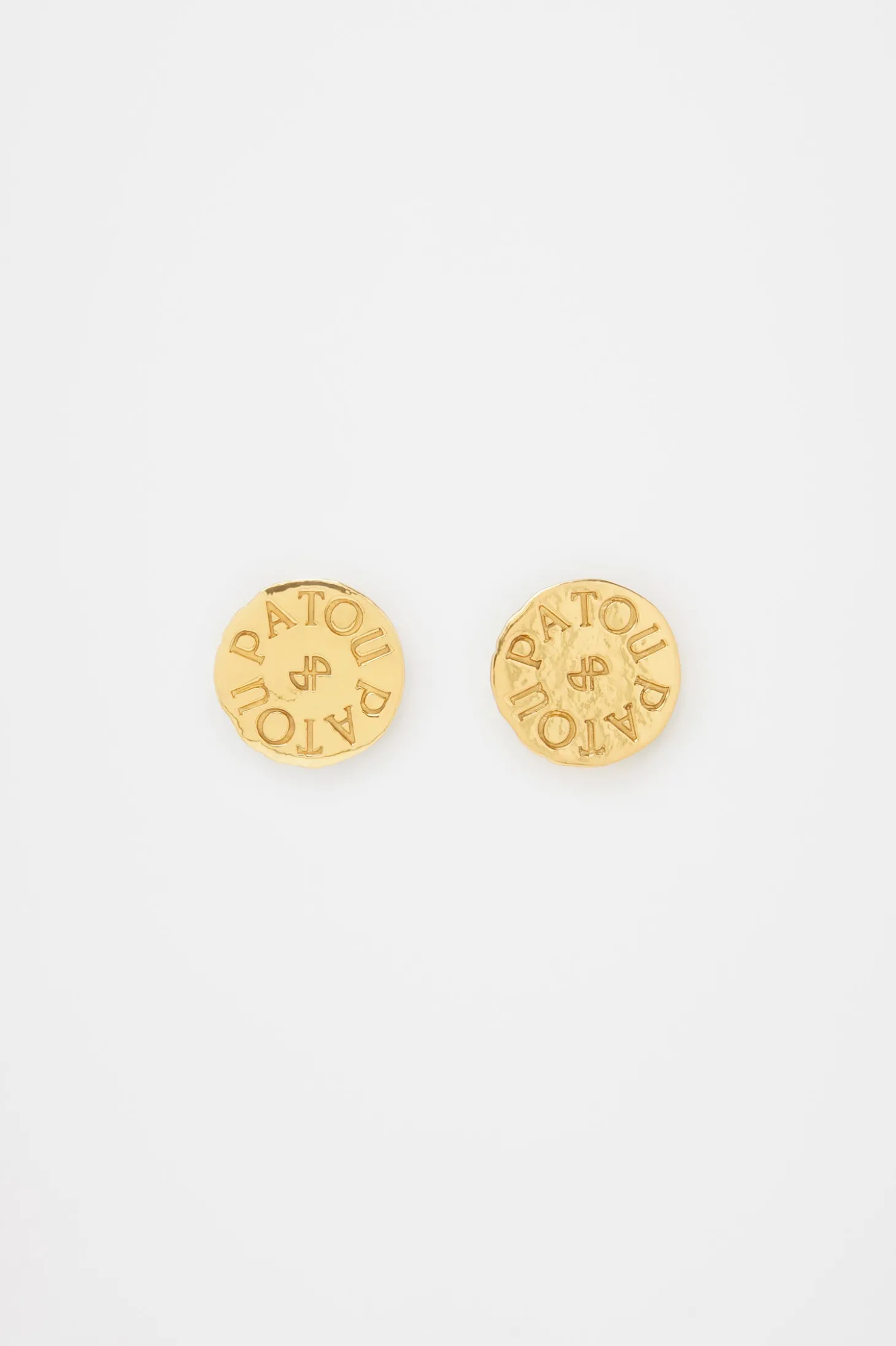 Boucles d'oreilles pièce à clip en laiton doré