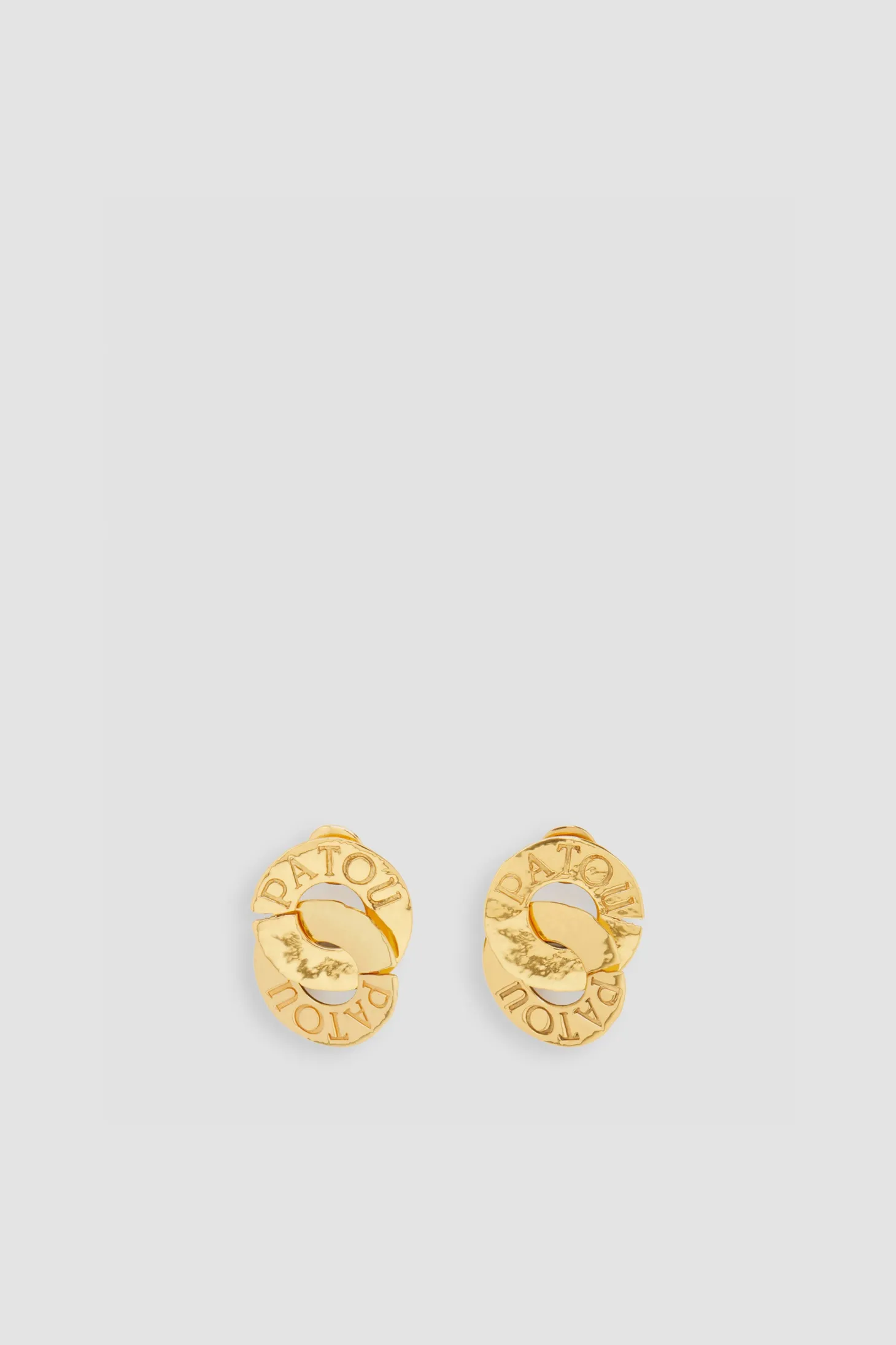 Boucles d'oreilles pièce doubles en laiton doré