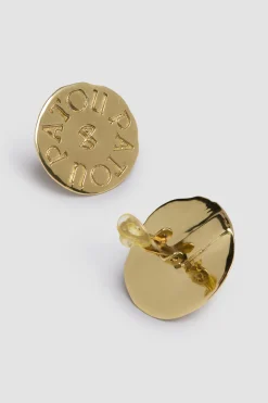 Boucles d'oreilles pièce à clip en laiton doré