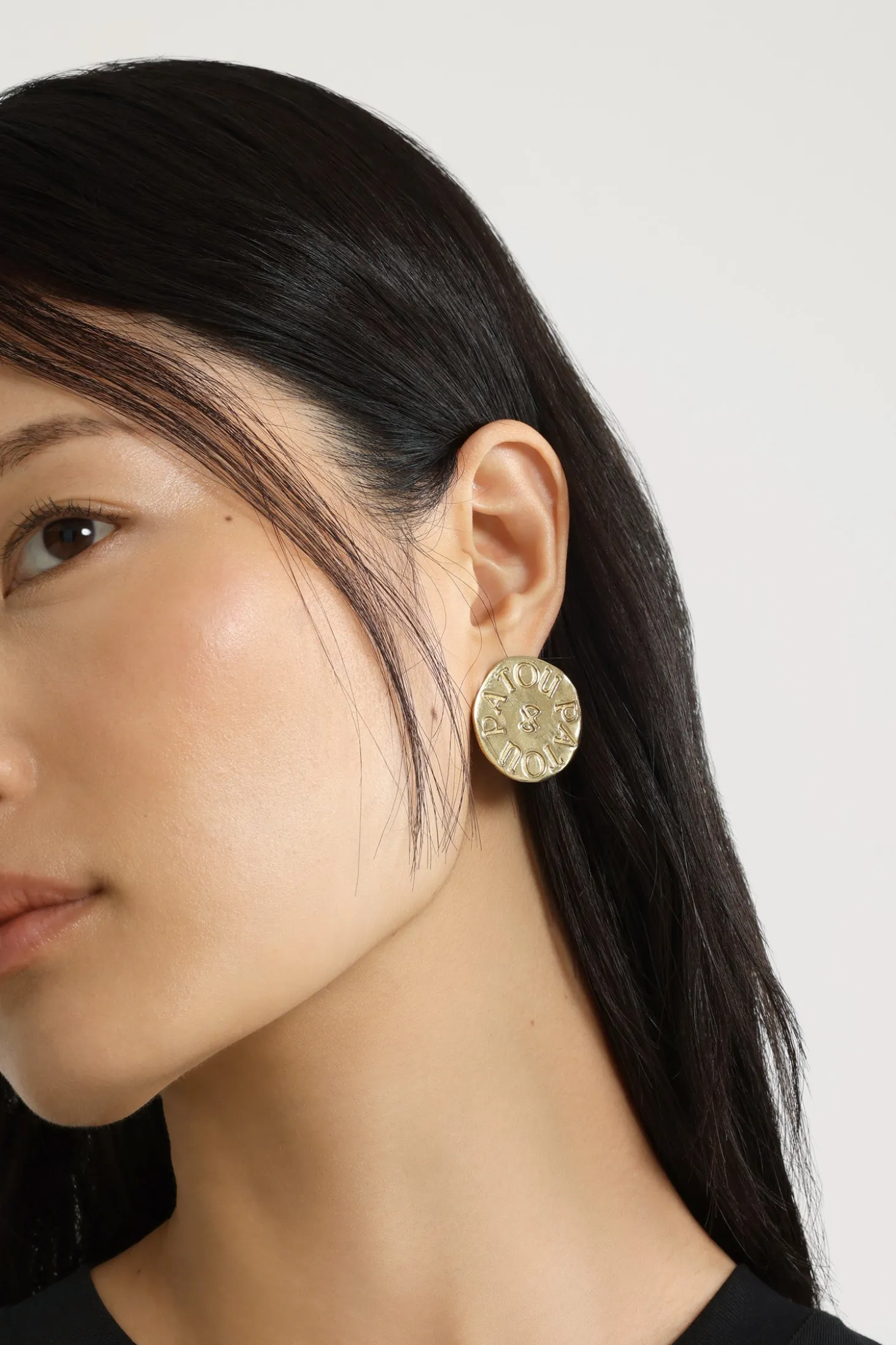 Boucles d'oreilles pièce en laiton doré