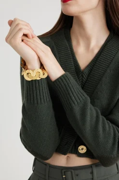 Bracelet pièces en laiton doré