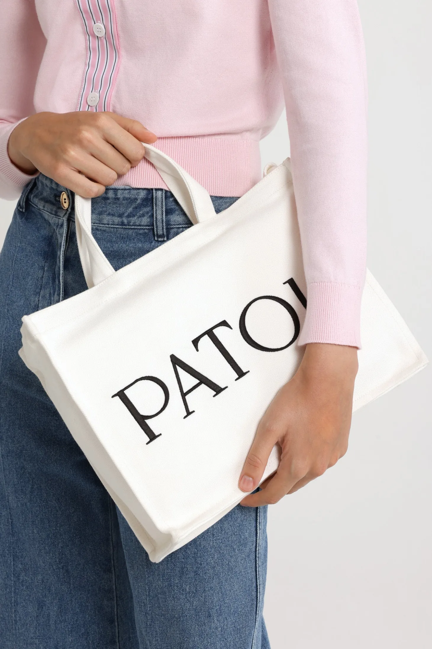 Cabas à logo Patou en coton
