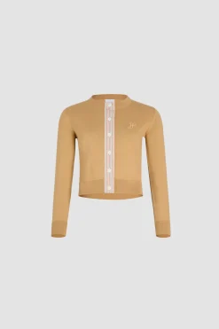 Cardigan à monogramme JP brodé en maille de coton