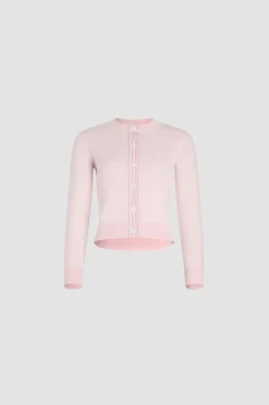 Cardigan à monogramme JP brodé en maille de coton