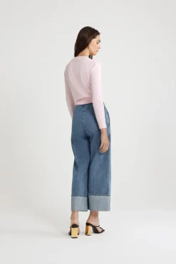 Cardigan à monogramme JP brodé en maille de coton