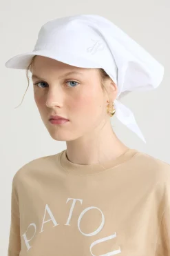 Casquette foulard en popeline de coton bio