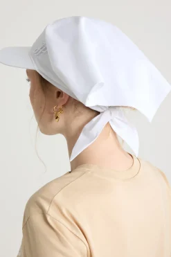 Casquette foulard en popeline de coton bio