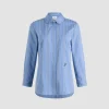 Chemise ajustée en popeline de coton bio imprimée
