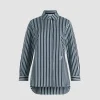 Chemise ajustée en popeline de coton bio imprimée