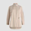 Chemise ajustée en popeline de coton bio imprimée