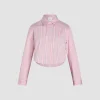 Chemise courte en popeline de coton bio imprimée