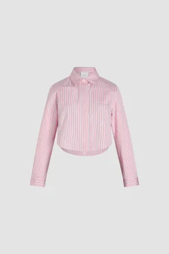 Chemise courte en popeline de coton bio imprimée
