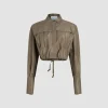Chemise safari courte en faille recyclée