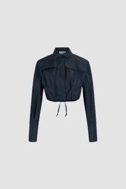 Chemise safari courte en faille recyclée