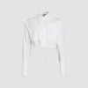 Chemise safari courte en popeline de coton bio