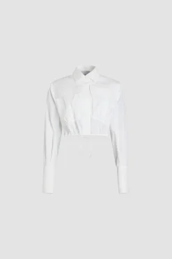 Chemise safari courte en popeline de coton bio