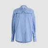 Chemise safari en coton bio imprimé