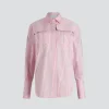 Chemise safari en coton bio imprimé