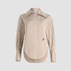 Chemise violon en popeline de coton bio imprimée