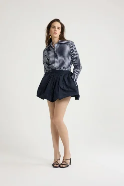Chemise violon en popeline de coton bio imprimée