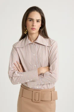 Chemise violon en popeline de coton bio imprimée