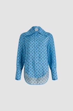Chemise violon en viscose mélangée éco-responsable imprimée