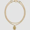 Collier à pendentif Bocca en laiton