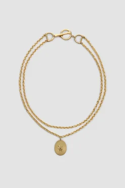 Collier à pendentif Bocca en laiton