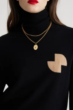 Collier à pendentif Bocca en laiton