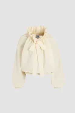 Haut à manches bouffantes en faille recyclée