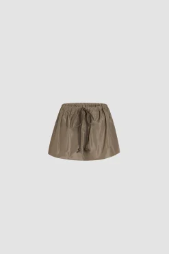 Jupe courte bouffante en faille recyclée