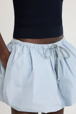 Jupe courte bouffante en faille recyclée