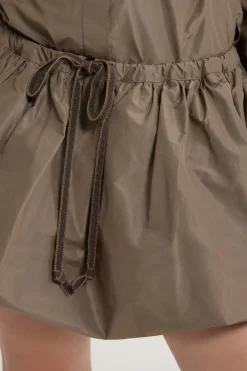 Jupe courte bouffante en faille recyclée