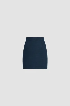 Jupe courte en tweed de coton bio
