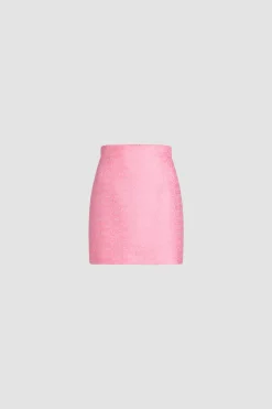 Jupe courte en tweed de coton bio