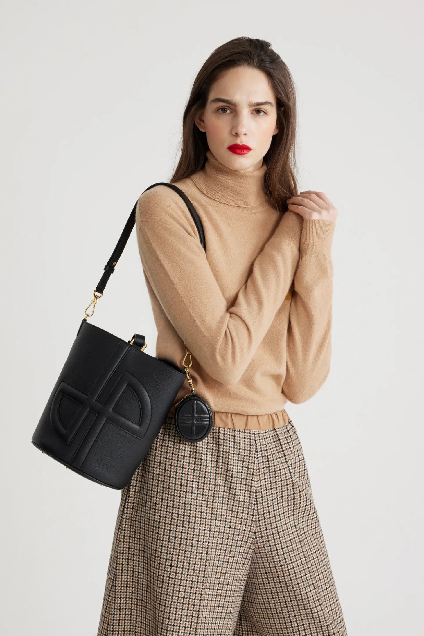 Mini pochette JP en cuir