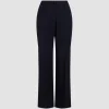 Pantalon à jambe droite en sergé de laine technique éco-responsable
