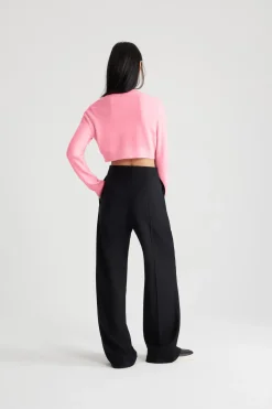 Pantalon droit en laine vierge
